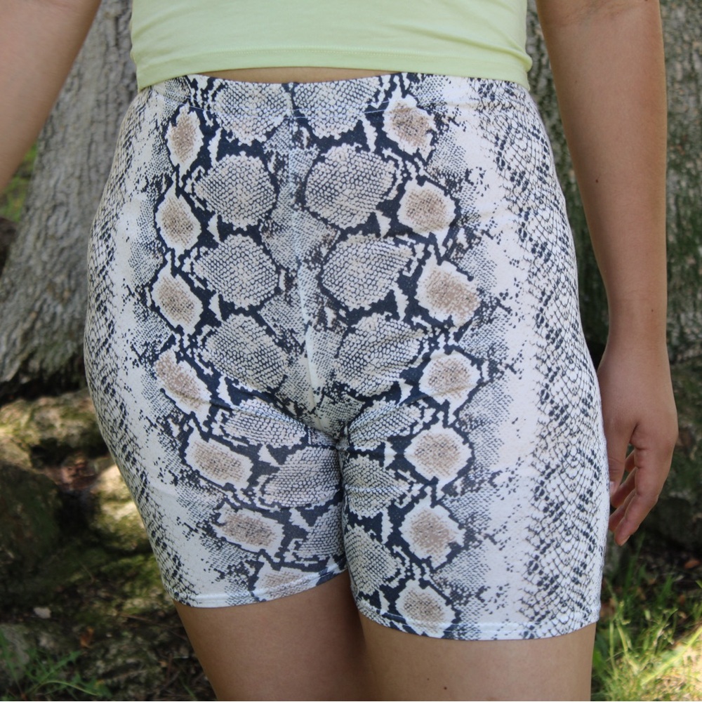 Boohoo Snake Print Bike Shorts